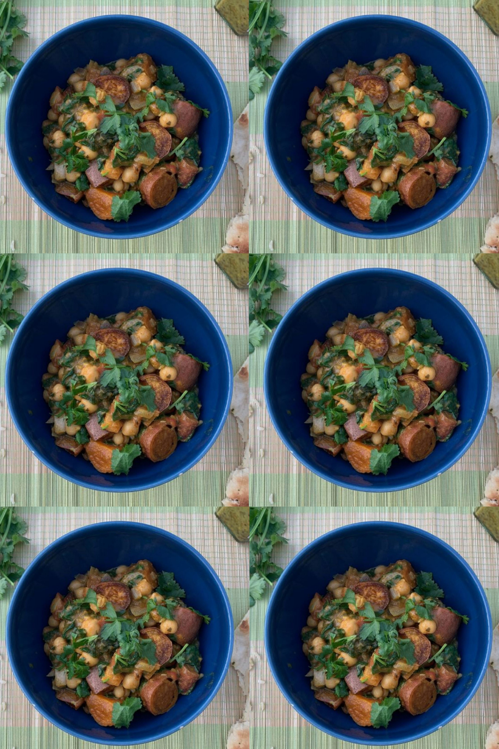 Healthy, lockdown-friendly recipe: Sweet potato, chickpea & spinach curry bowl